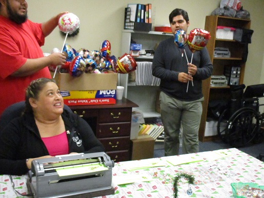 Rosalie and her family are making Ornaments with your name in Braille